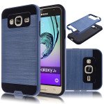 Wholesale Samsung Galaxy J3 / Galaxy Amp Prime Iron Shield Hybrid Case (Navy Blue)